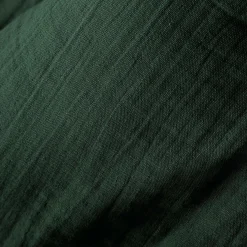 Rideau|EMINZA Rideau gaze de coton galon fronceur (140 x 240 cm) Gaïa Vert sapin