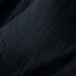 Rideau|EMINZA Rideau gaze de coton galon fronceur (140 x 240 cm) Gaïa Bleu nuit