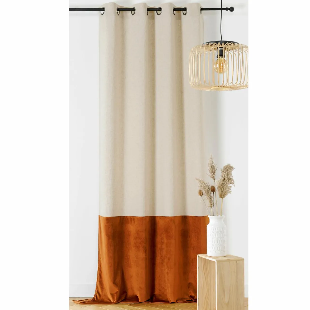 Rideau|LINDER Rideau lin (135 x 240 cm) Duolin Orange