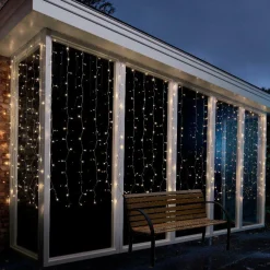 Guirlande Lumineuse Grand Format|Guirlande Lumineuse|KAEMINGK Rideau lumineux H1,50 m L2,25 m 240 LED Super chaser Blanc chaud