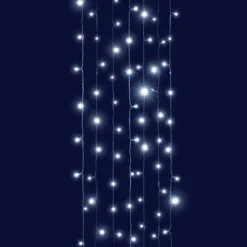 Guirlande Lumineuse|BLACHERE Rideau lumineux interconnectable H2 m L2 m 96 LED Chute de neige Blanc froid