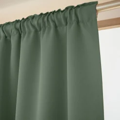 Rideau|EMINZA Rideau obscurcissant galon fronceur (140 x 260 cm) Dark Vert romarin