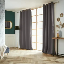 Rideau|EMINZA Rideau obscurcissant (140 x 260 cm) Dark Gris Anthracite