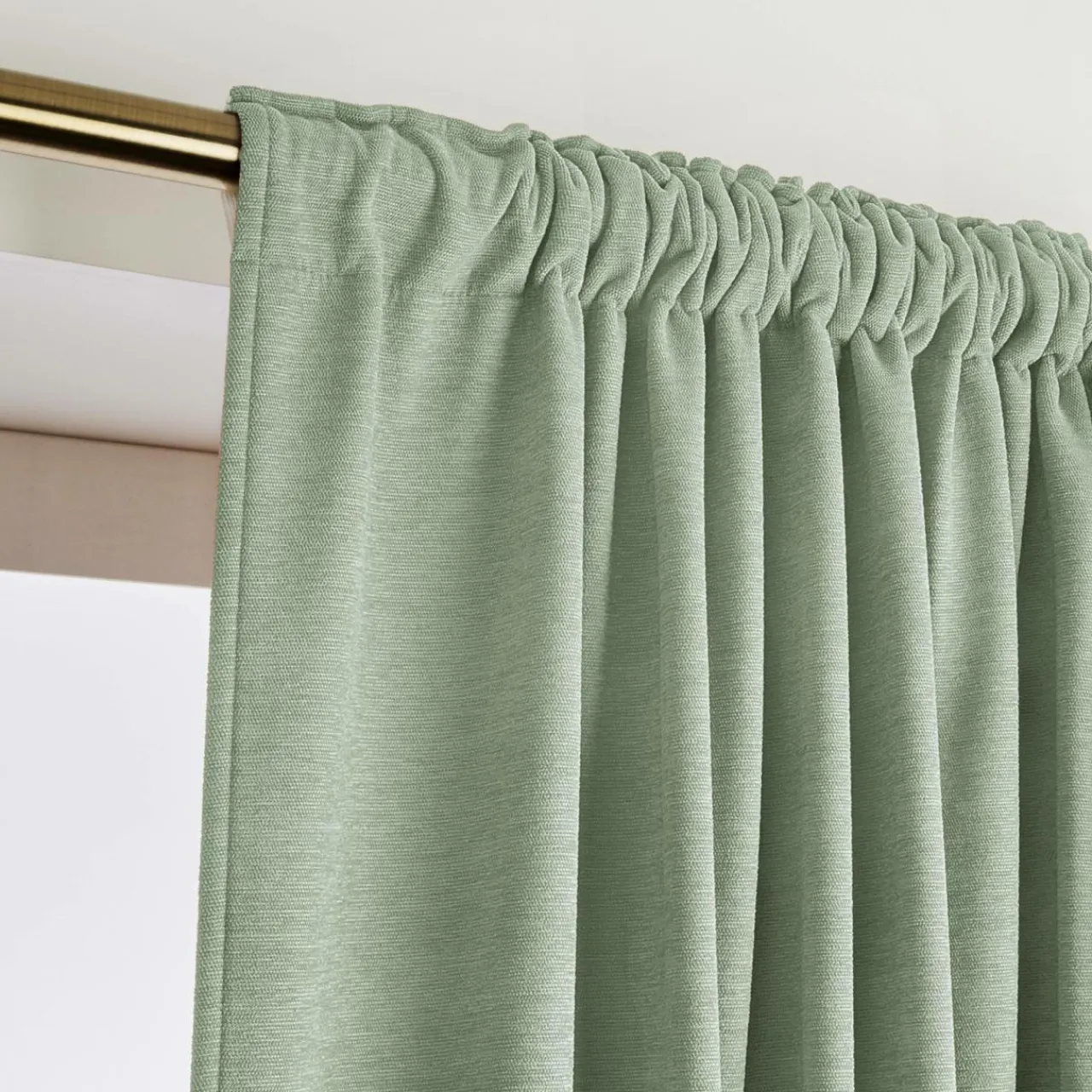 Rideau|EMINZA Rideau obscurcissant thermique galon fronceur (280 x 240 cm) Minuit Vert kaki