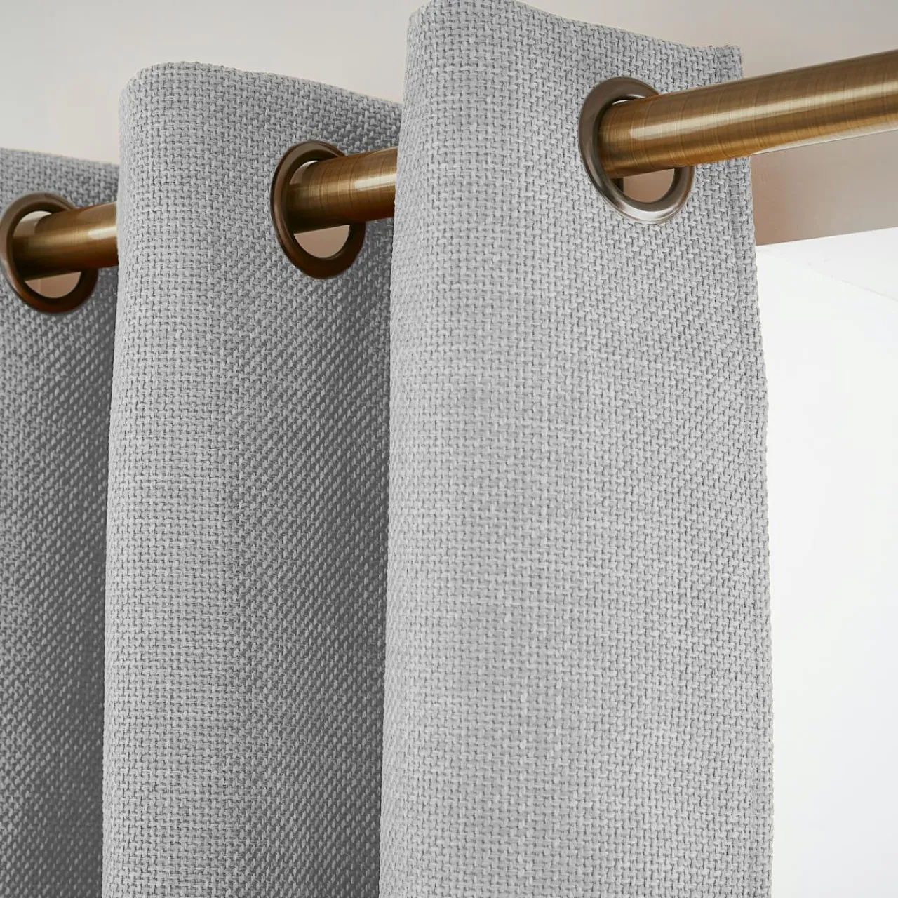 Rideau Thermique|Rideau|EMINZA Rideau obscurcissant thermique (140 x 240 cm) Alba Gris