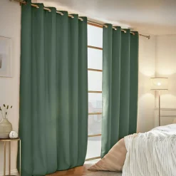 Rideau Thermique|Rideau|EMINZA Rideau obscurcissant thermique (180 x 260 cm) Calore Vert romarin