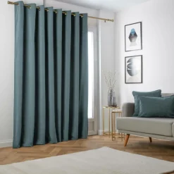 Rideau|EMINZA Rideau obscurcissant thermique (280 x 240 cm) Minuit Gris bleu