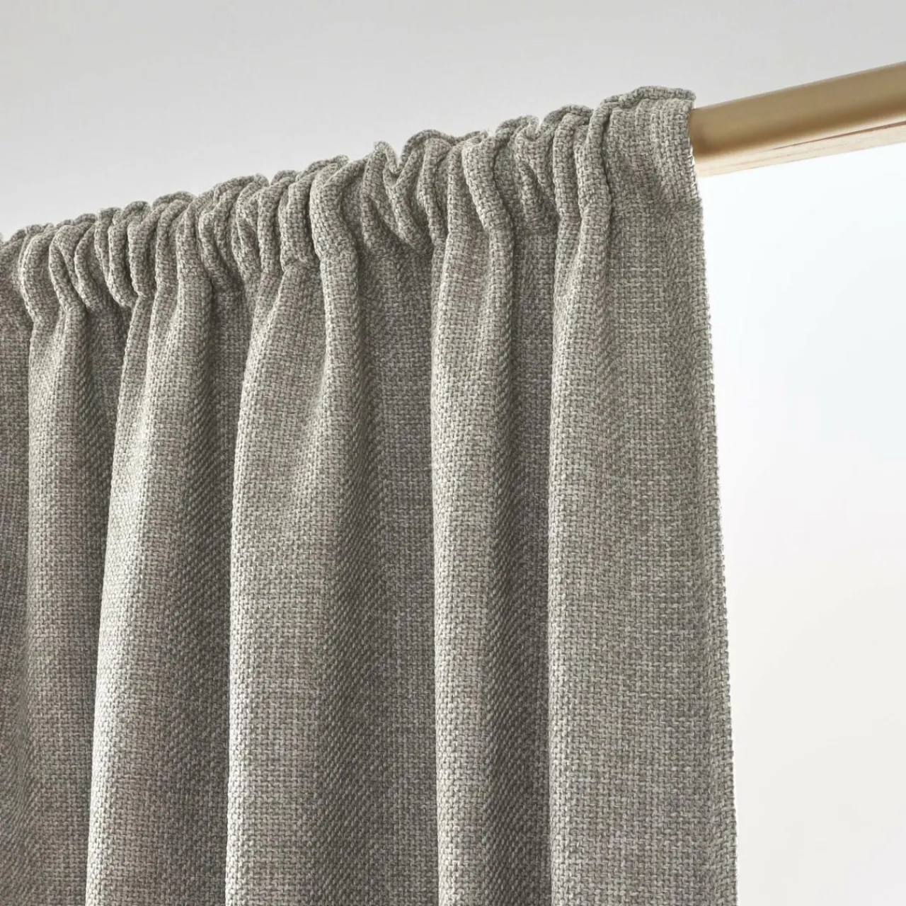 Rideau Thermique|Rideau|EMINZA Rideau obscurcissant thermique galon fronceur (140 x 240 cm) Alba Taupe