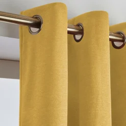 Rideau|EMINZA Rideau obscurcissant thermique (140 x 180 cm) Minuit Jaune ocre