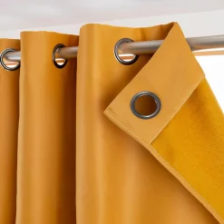 Rideau Thermique|Rideau|EMINZA Rideau obscurcissant thermique (140 x 280 cm) Calore Jaune moutarde