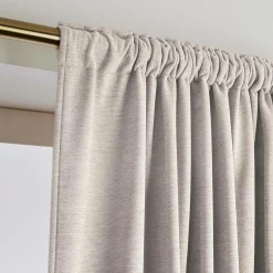 Rideau|EMINZA Rideau obscurcissant thermique galon fronceur (280 x 240 cm) Minuit Taupe