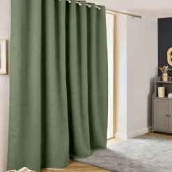 Rideau Thermique|Rideau|EMINZA Rideau obscurcissant thermique (280 x 240 cm) Alba Vert kaki