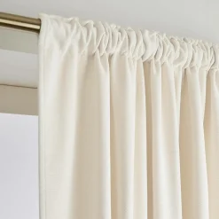 Rideau|EMINZA Rideau obscurcissant thermique galon fronceur (140 x 240 cm) Minuit sable Beige