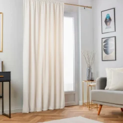 Rideau|EMINZA Rideau obscurcissant thermique galon fronceur (140 x 240 cm) Minuit sable Beige