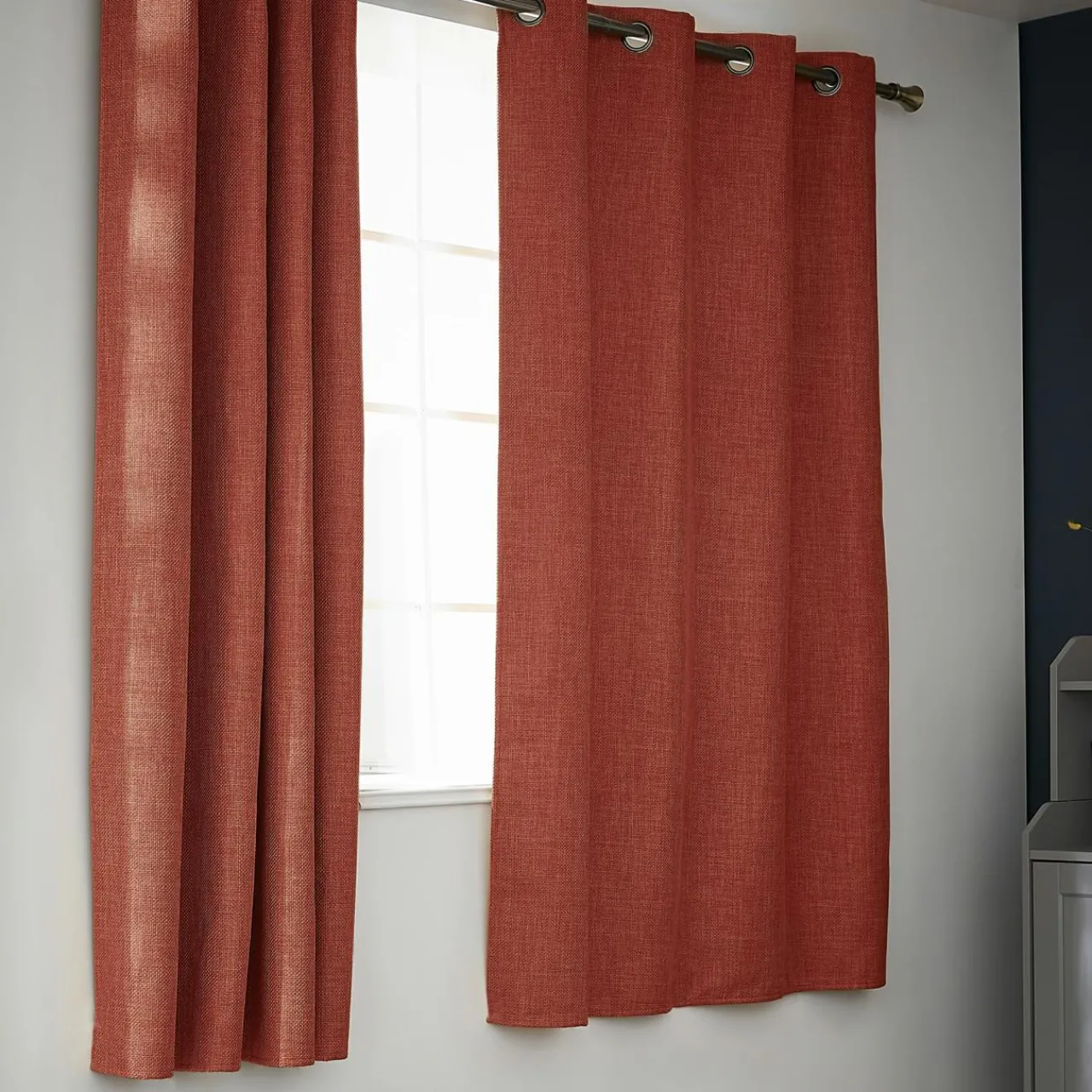 Rideau Thermique|Rideau|EMINZA Rideau obscurcissant thermique (140 x 180 cm) Alba Terracotta