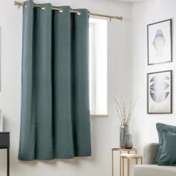 Rideau|EMINZA Rideau obscurcissant thermique (140 x 180 cm) Minuit Gris bleu