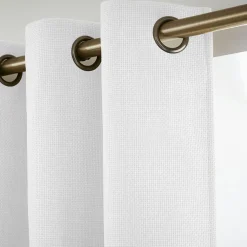 Rideau Thermique|Rideau|EMINZA Rideau obscurcissant thermique (140 x 280 cm) Alba perle Blanc