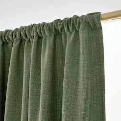 Rideau Thermique|Rideau|EMINZA Rideau obscurcissant thermique galon fronceur (140 x 240 cm) Alba Vert kaki