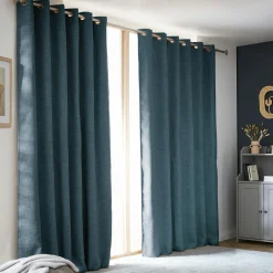 Rideau Thermique|Rideau|EMINZA Rideau obscurcissant thermique (180 x 260 cm) Alba Bleu