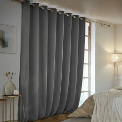 Rideau Thermique|Rideau|EMINZA Rideau obscurcissant thermique (280 x 260 cm) Calore Gris Anthracite