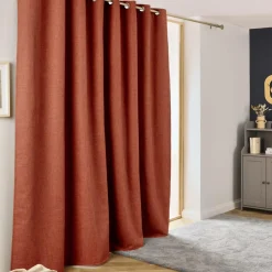 Rideau Thermique|Rideau|EMINZA Rideau obscurcissant thermique (280 x 240 cm) Alba Terracotta