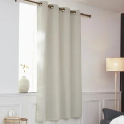 Rideau Thermique|Rideau|EMINZA Rideau obscurcissant thermique (140 x 180 cm) Calore Beige