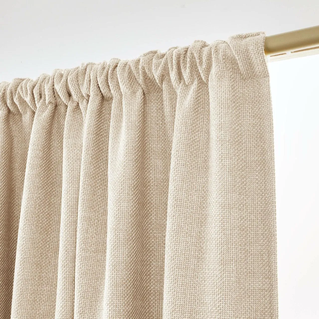 Rideau Thermique|Rideau|EMINZA Rideau obscurcissant thermique galon fronceur (140 x 240 cm) Alba grège Beige