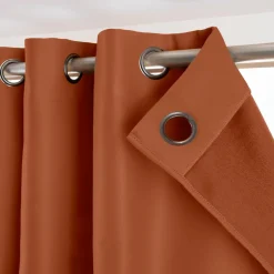 Rideau Thermique|Rideau|EMINZA Rideau obscurcissant thermique (140 x 240 cm) Calore Terracotta