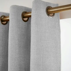 Rideau Thermique|Rideau|EMINZA Rideau obscurcissant thermique (140 x 180 cm) Alba Gris