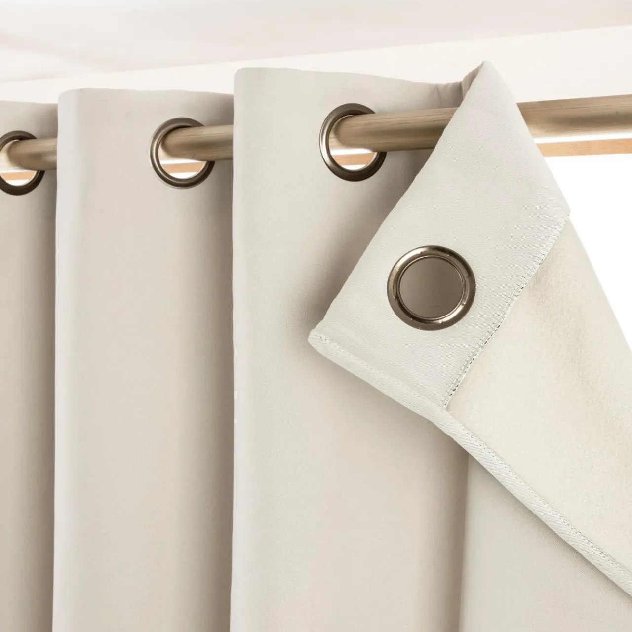 Rideau Thermique|Rideau|EMINZA Rideau obscurcissant thermique (280 x 260 cm) Calore Beige