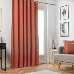 Rideau|EMINZA Rideau obscurcissant thermique (180 x 260 cm) Minuit Terracotta
