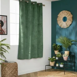 Rideau|EMINZA Rideau obscurcissant velours (140 x 180 cm) Fern Vert romarin