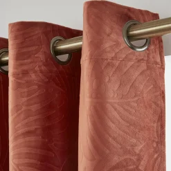 Rideau|EMINZA Rideau obscurcissant velours (140 x 280 cm) Fern Terracotta