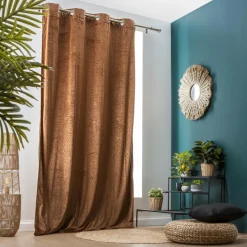 Rideau|EMINZA Rideau obscurcissant velours (140 x 280 cm) Fern Camel
