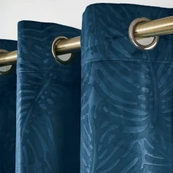 Rideau|EMINZA Rideau obscurcissant velours (140 x 240 cm) Fern Bleu marine