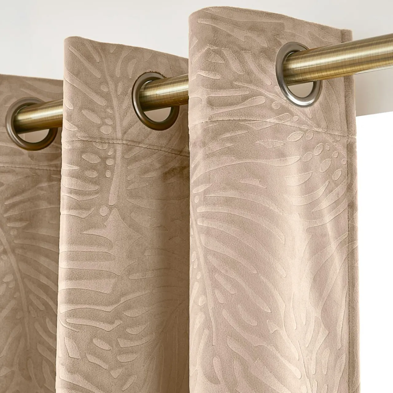 Rideau|EMINZA Rideau obscurcissant velours (140 x 240 cm) Fern Taupe