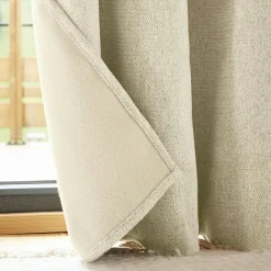 Rideau Thermique|Rideau|EMINZA Rideau occultant isolant Total Blackout (140 x 180 cm) Magnus Beige