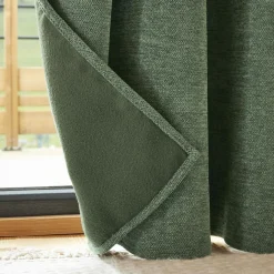 Rideau Thermique|Rideau|EMINZA Rideau occultant isolant Total Blackout (140 x 240 cm) Magnus Vert romarin