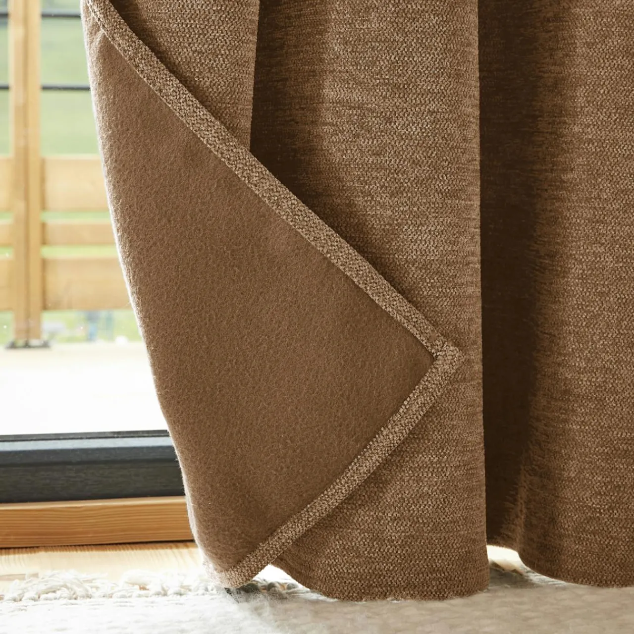 Rideau Thermique|Rideau|EMINZA Rideau occultant isolant Total Blackout (140 x 240 cm) Magnus Camel