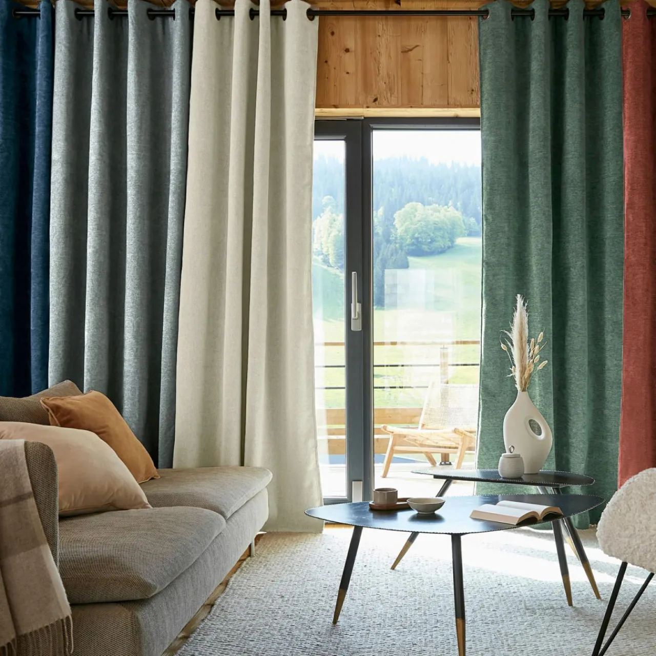 Rideau Thermique|Rideau|EMINZA Rideau occultant isolant Total Blackout (140 x 240 cm) Magnus Camel