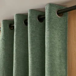 Rideau Thermique|Rideau|EMINZA Rideau occultant isolant Total Blackout (140 x 180 cm) Magnus Vert romarin