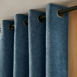 Rideau Thermique|Rideau|EMINZA Rideau occultant isolant Total Blackout (140 x 240 cm) Magnus Bleu nuit