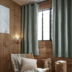 Rideau Thermique|Rideau|EMINZA Rideau occultant isolant Total Blackout (140 x 180 cm) Magnus titane Gris