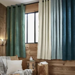 Rideau Thermique|Rideau|EMINZA Rideau occultant isolant Total Blackout (140 x 180 cm) Magnus titane Gris