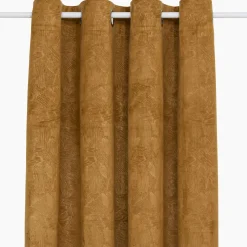 Rideau|Atmosphera, cru017dateur d'intu017drieur Rideau occultant velours (135 x 260 cm) Fuji Marron Cannelle