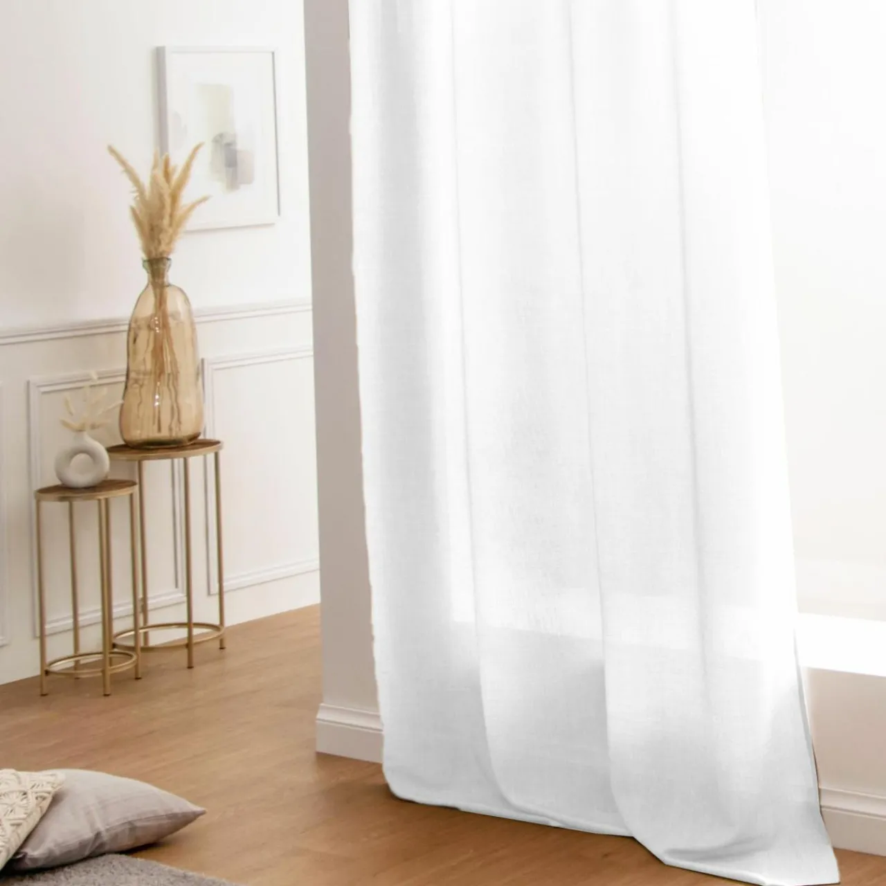 Rideau|LOVELY CASA Rideau oeillets (140 X 260 cm) Béa Blanc