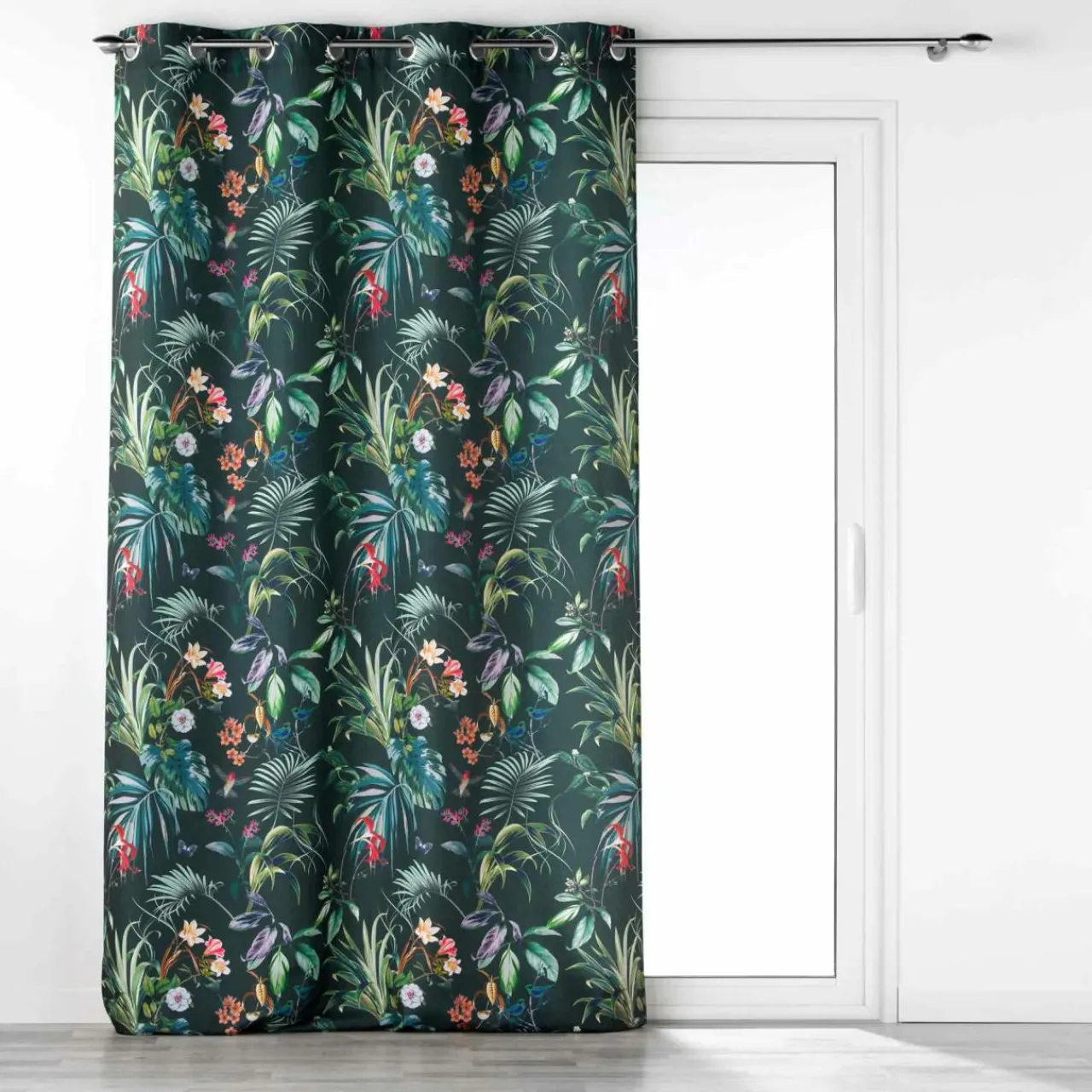 Rideau|DOUCEUR D'INTERIEUR Rideau oeillets (140 x 260 cm) Féerie Vert émeraude