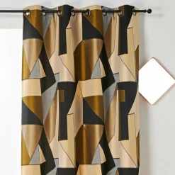 Rideau|LINDER Rideau oeillets (135 x 260 cm) L'estaque Noir