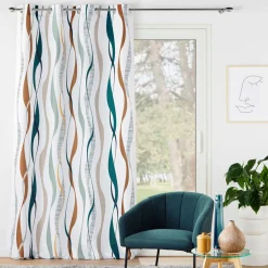 Rideau|DOUCEUR D'INTERIEUR Rideau oeillets (140 x 280 cm) Lisana Multicolore