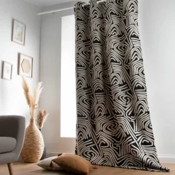 Rideau|LINDER Rideau oeillets (140 x 260 cm) Nairobi Noir